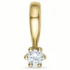 Diamant solitairevedhæng i 14 karat guld 0,05 ct