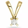 Diamant solitairevedhæng i 14 karat guld 0,05 ct