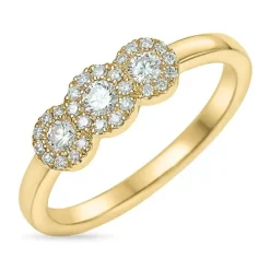 Diamantring i 14 karat guld 0,42 ct