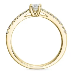 Diamantring i 14 karat guld 0,20 ct 0,14 ct