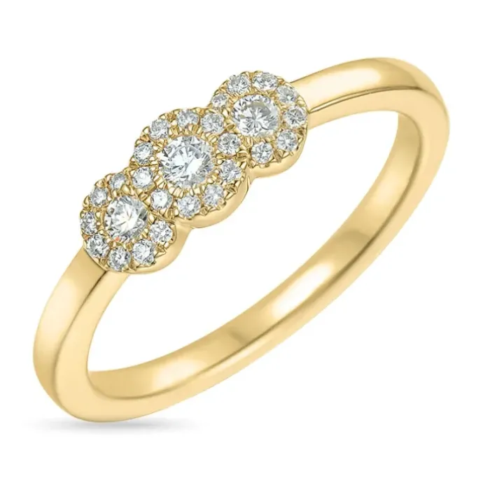 Diamantring i 14 karat guld 0,25 ct