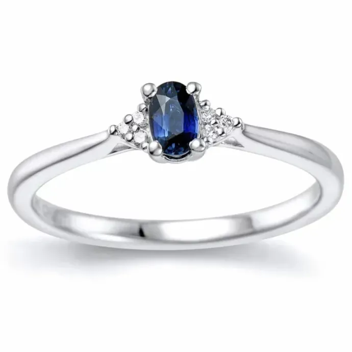 Diamantring i 14 karat hvidguld 0,03 ct 0,35 ct