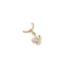 Diamantvedhæng i 14 karat guld med rhodium 0,0112 ct