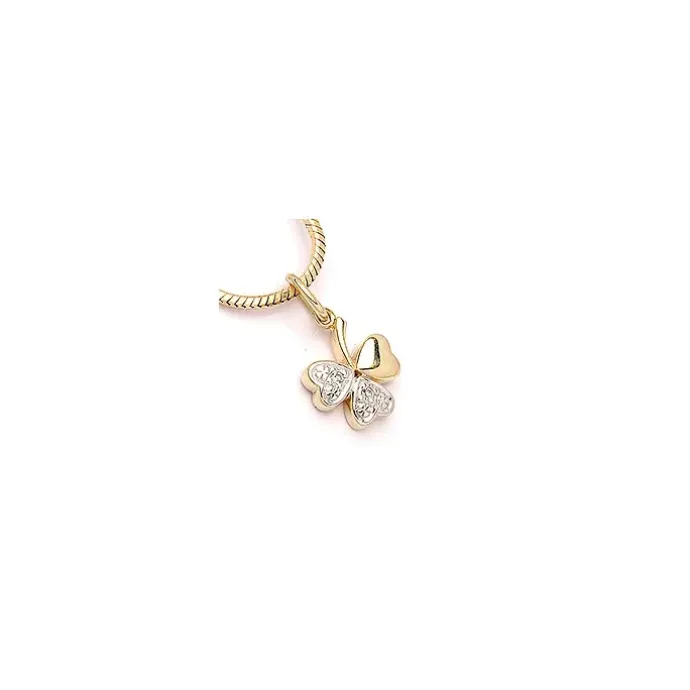 Diamantvedhæng i 14 karat guld med rhodium 0,0112 ct