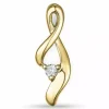 Diamantvedhæng i 14 karat guld 0,03 ct