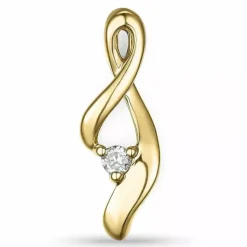 Diamantvedhæng i 14 karat guld 0,03 ct