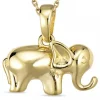 Elefant halskæde i forgyldt sølv med vedhæng i 8 karat guld