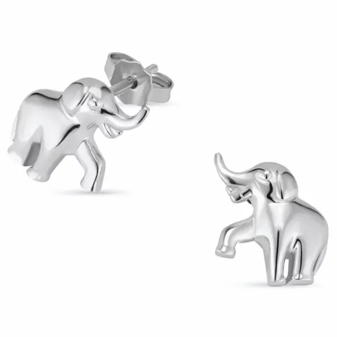 Elefant ørestikker i sølv
