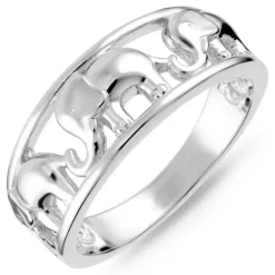 Elefant ring i sølv