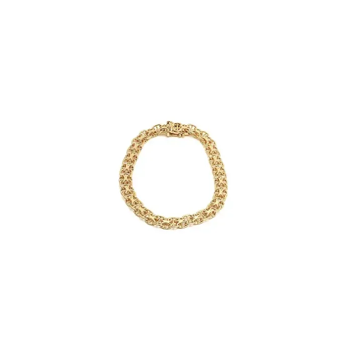 Elegant armbånd i 14 karat guld 21 cm x 6,5 mm