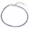 Elegant armbånd med ametyst og hematite.