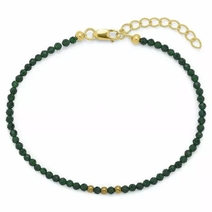 Elegant armbånd med sten og 3 hematite.