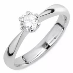 Elegant hvid zirkon ring i sølv