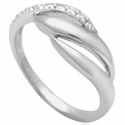 Elegant hvid zirkon ring i sølv