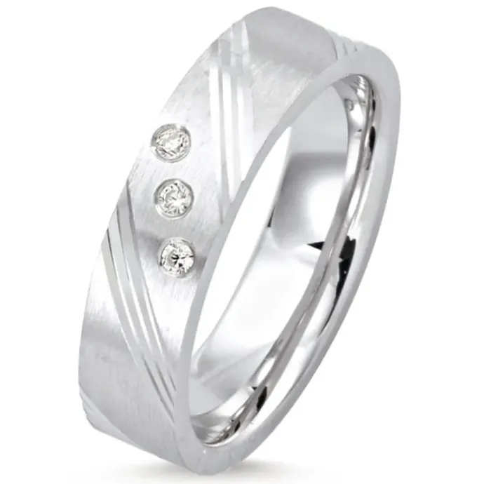 Elegant ring i rhodineret sølv