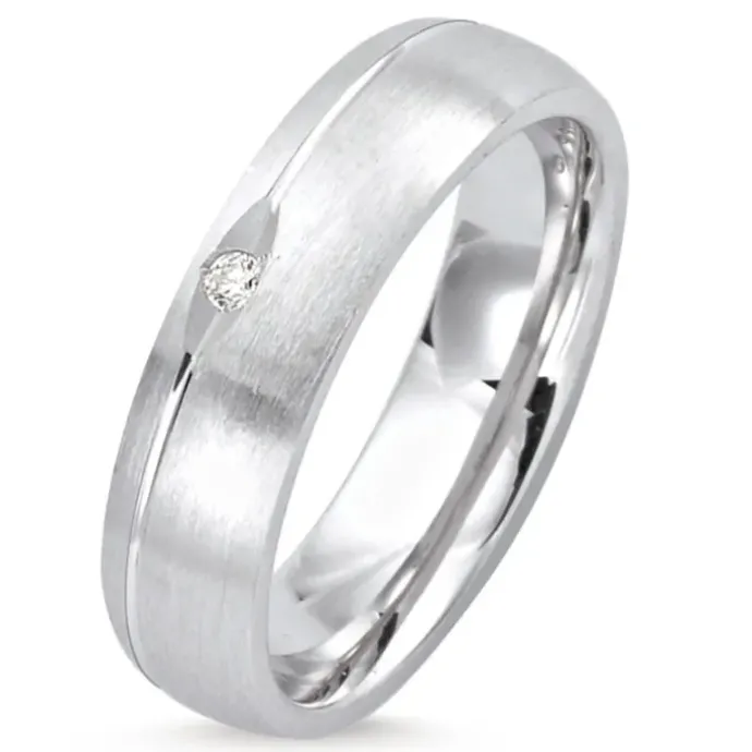 Elegant ring i rhodineret sølv