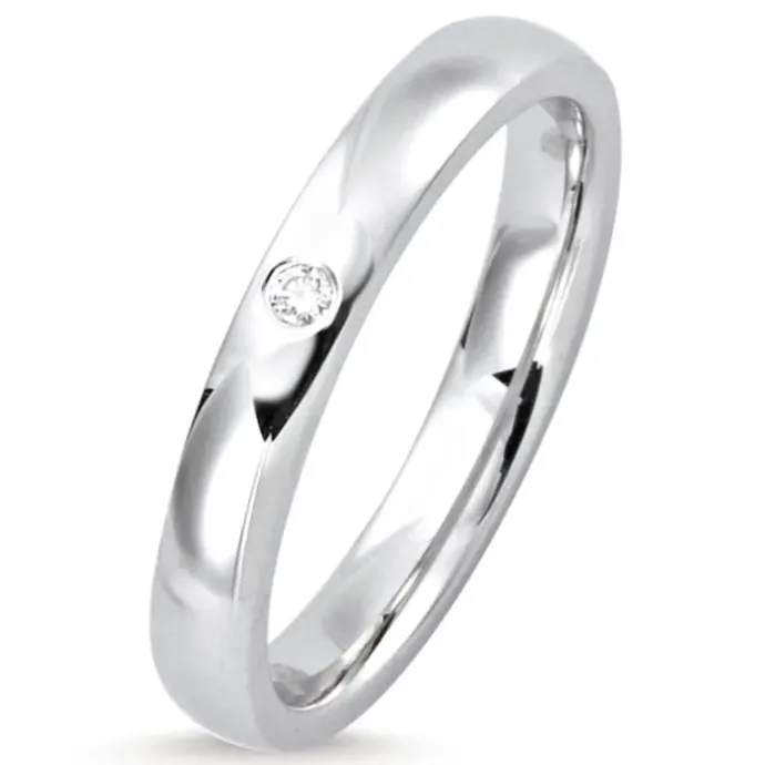 Elegant ring i rhodineret sølv