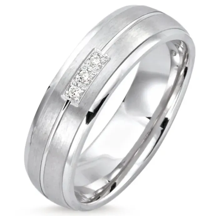 Elegant ring i rhodineret sølv