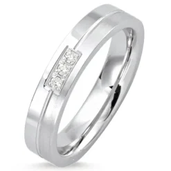 Elegant ring i rhodineret sølv