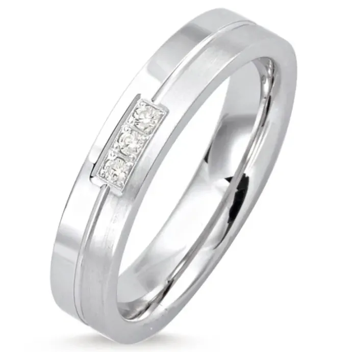 Elegant ring i rhodineret sølv