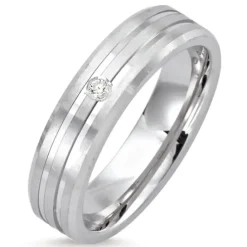 Elegant ring i rhodineret sølv