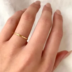 Elegant Simple Rings ring i forgyldt sølv
