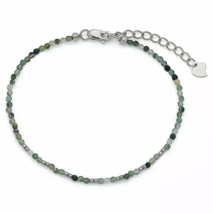 Elegant sten armbånd med agat og hematite.