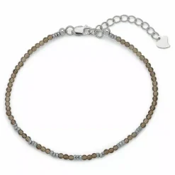 Elegant sten armbånd med kvarts og hematite.