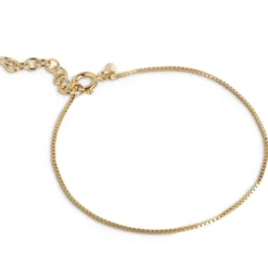 Enamel Box Chain armbånd i forgyldt sølv