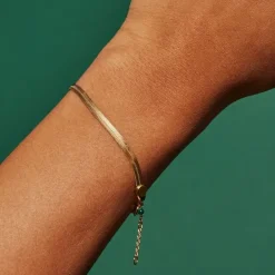 Enamel Caroline armbånd i forgyldt sølv