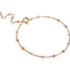 Enamel Lola Blush armbånd i forgyldt sølv