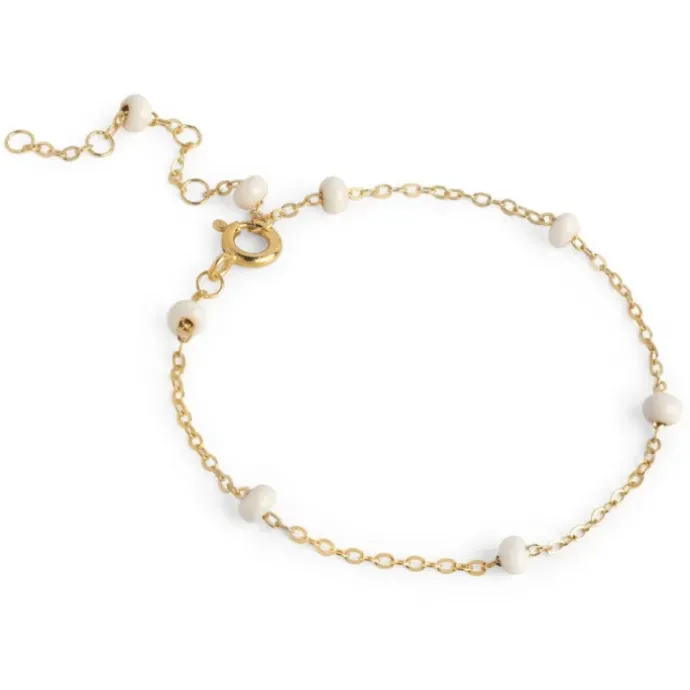 Enamel Lola Bold Daisy armbånd i forgyldt sølv farvede emalje