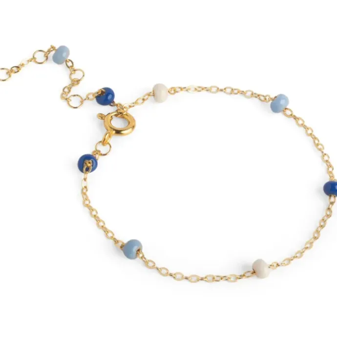 Enamel Lola Bold Marine armbånd i forgyldt sølv blå emalje