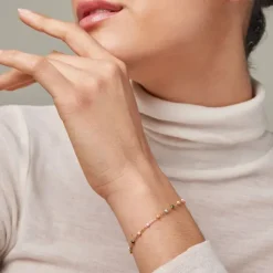 Enamel Lola Dreamy armbånd i forgyldt sølv multifarvet emalje