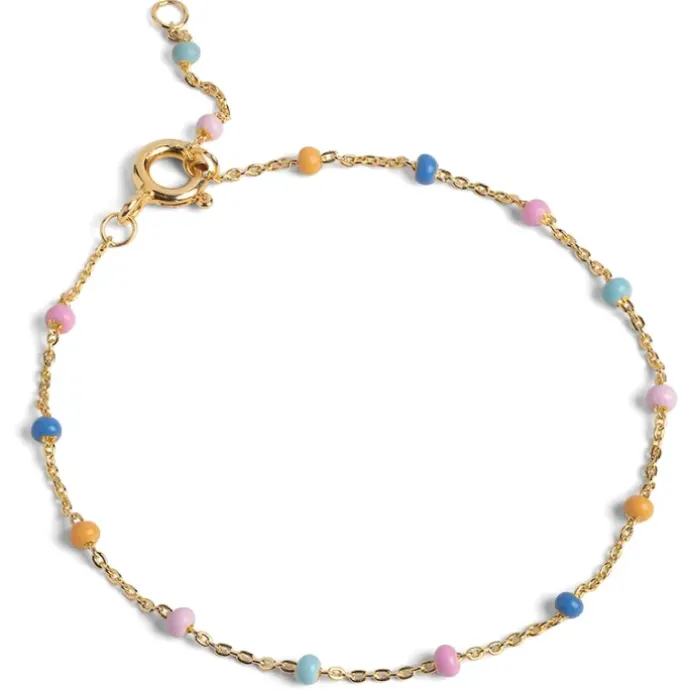 Enamel Lola Lolly armbånd i forgyldt sølv multifarvet emalje