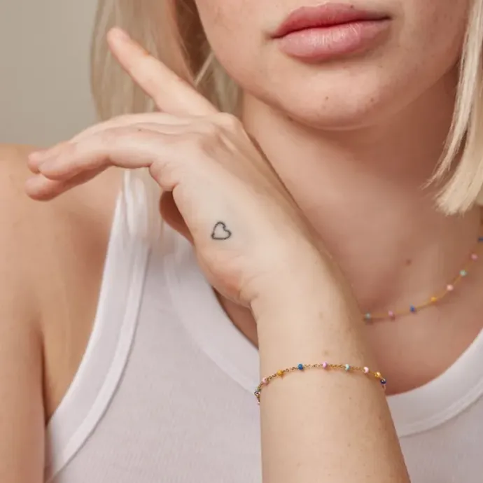 Enamel Lola Lolly armbånd i forgyldt sølv multifarvet emalje
