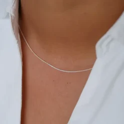 Enamel Naomi halskæde i sølv