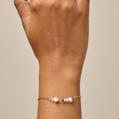 Enamel Sofia Marine armbånd i forgyldt sølv