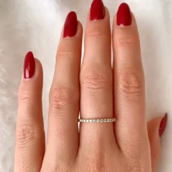 Enkel diamant alliancering i 14 karat guld 0,25 ct