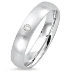 Enkel ring i rhodineret sølv
