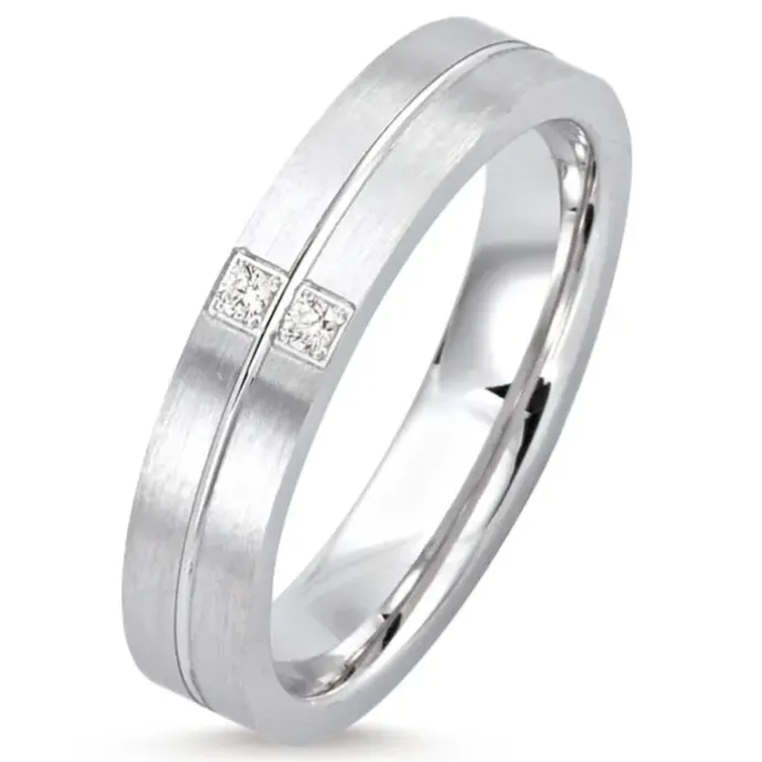 Enkel ring i rhodineret sølv