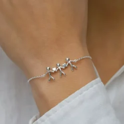 Familie armbånd i sølv