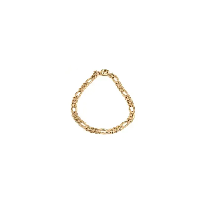 Figaroarmbånd i 14 karat guld 17 cm x 3,4 mm