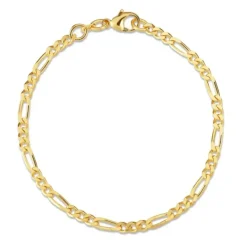 Figaroarmbånd i 14 karat guld 18,5 cm x 3,4 mm