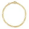 Figaroarmbånd i 8 karat guld 18,5 cm x 3,4 mm