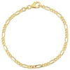 Figaroarmbånd i forgyldt sølv 17 cm x 2,8 mm