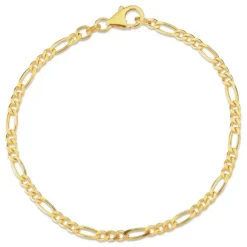 Figaroarmbånd i forgyldt sølv 21 cm x 3,4 mm