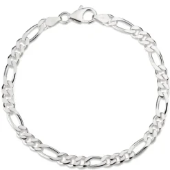 Figaroarmbånd i sølv 21 cm x 10,8 mm