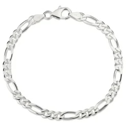 Figaroarmbånd i sølv 18,5 cm x 4,6 mm
