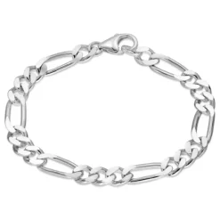 Figaroarmbånd i sølv 18,5 cm x 7,4 mm